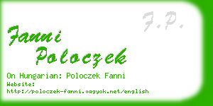 fanni poloczek business card